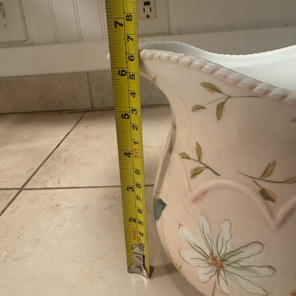 Floral Ceramic Pitcher - Picture 6 of 7